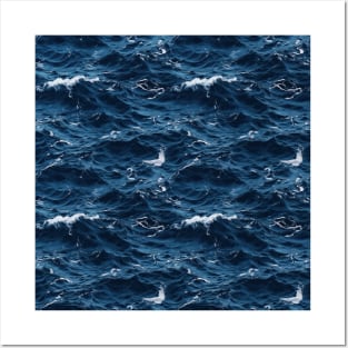 Midnight Serenade: Photorealistic Ocean Whispers Posters and Art